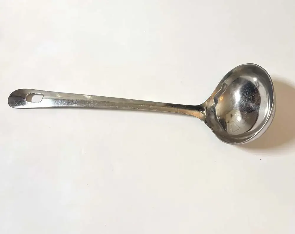 Vintage Stainless Steel Soup Ladle with Hanging Loop Hole